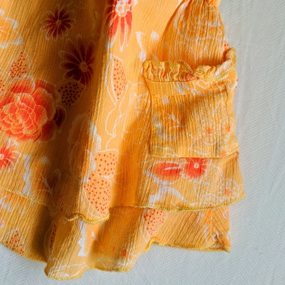 miniwear double layer floral summer dress with pockets 3 months - Picture 2 of 5